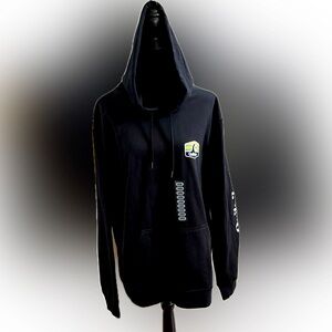 Quiksilver Town Hall Hoodie Men Black Large NWT
